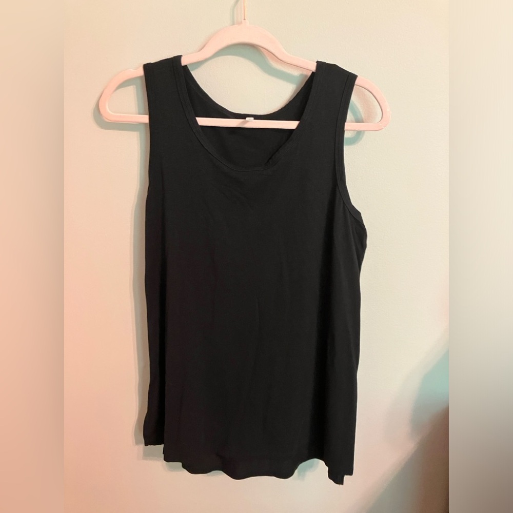Sivana Bamboo Luxe Black Sleeveless Top
